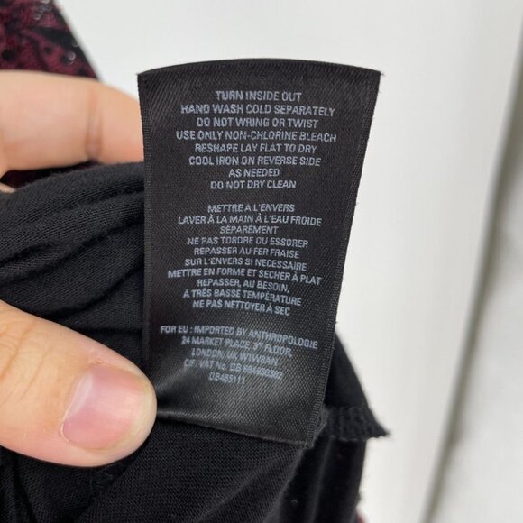 Anthropologie Maeve  Elorn Red black lace dress - Picture 10 of 16